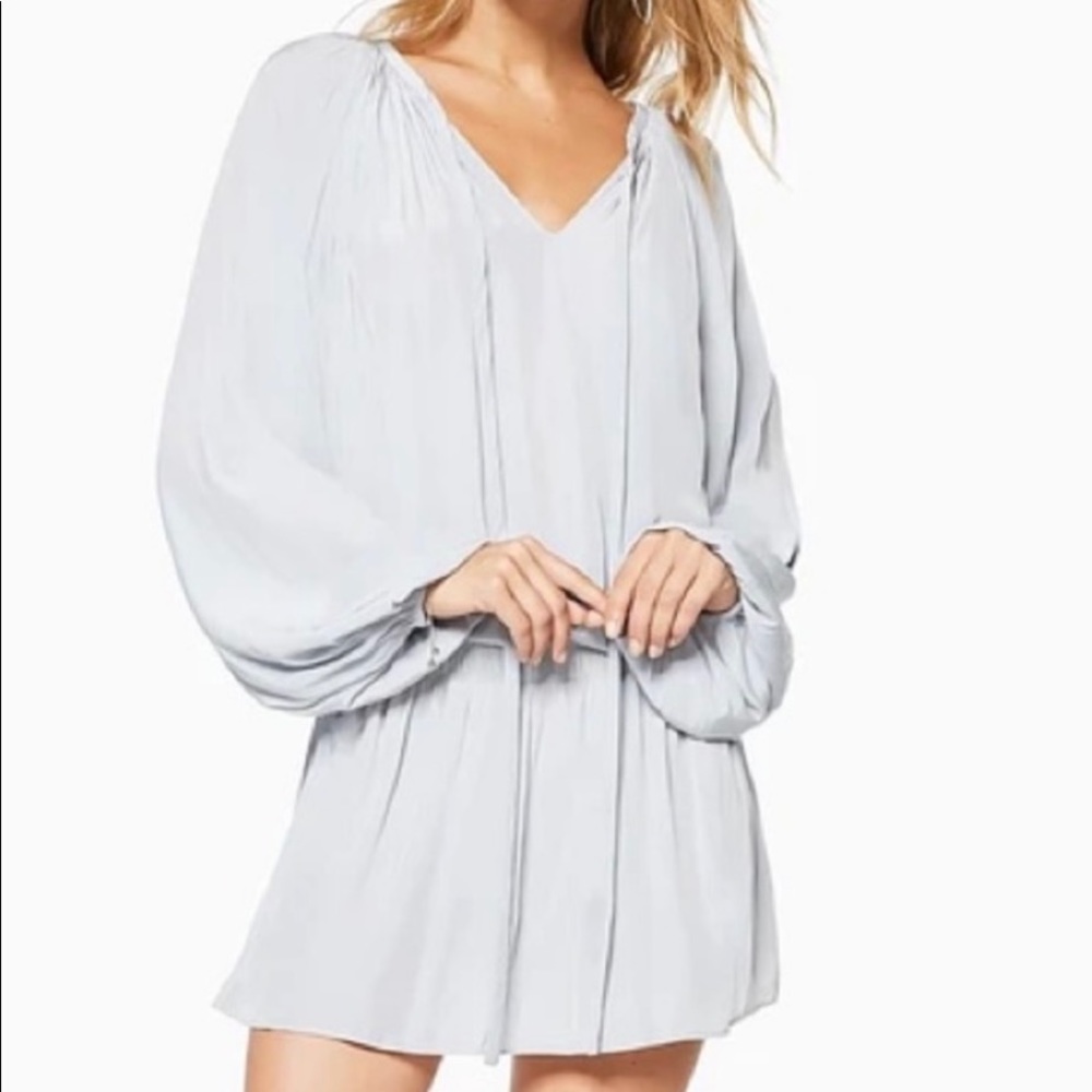 Ramy Brook Paris Smocked Long Sleeves Dress